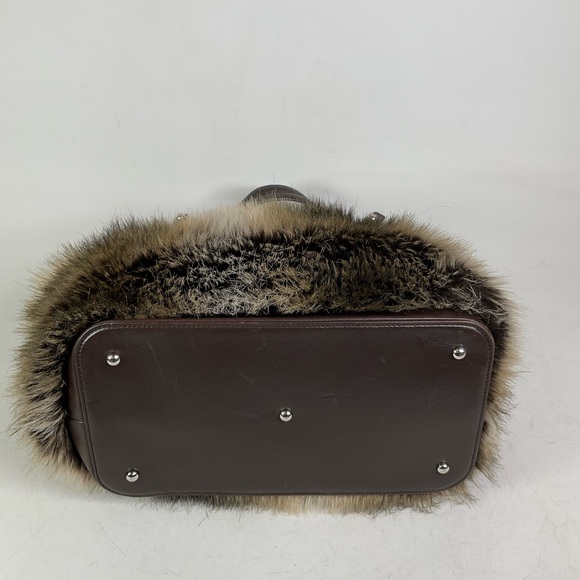 Chanel Fantasy Fur Tote Faux Fur And Leather Brown Shoulder Bag Purse - Picture 5 of 16